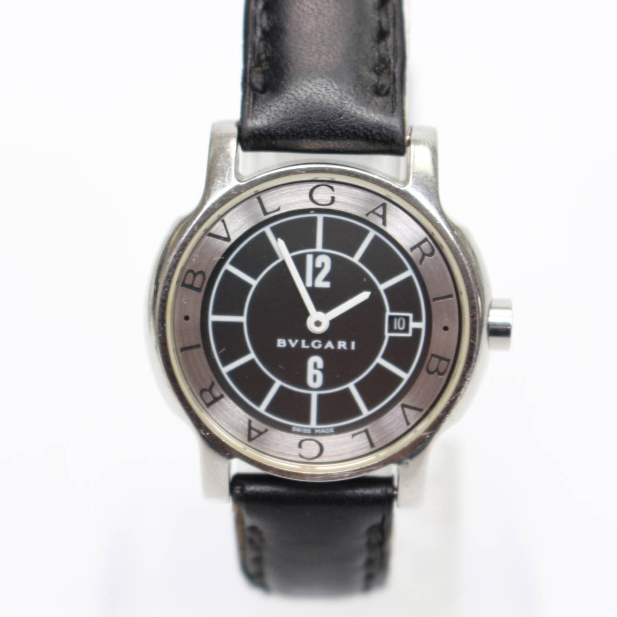 BVLGARI ブルガリ Solotempo ST29S デイト 黒文字盤 腕時計