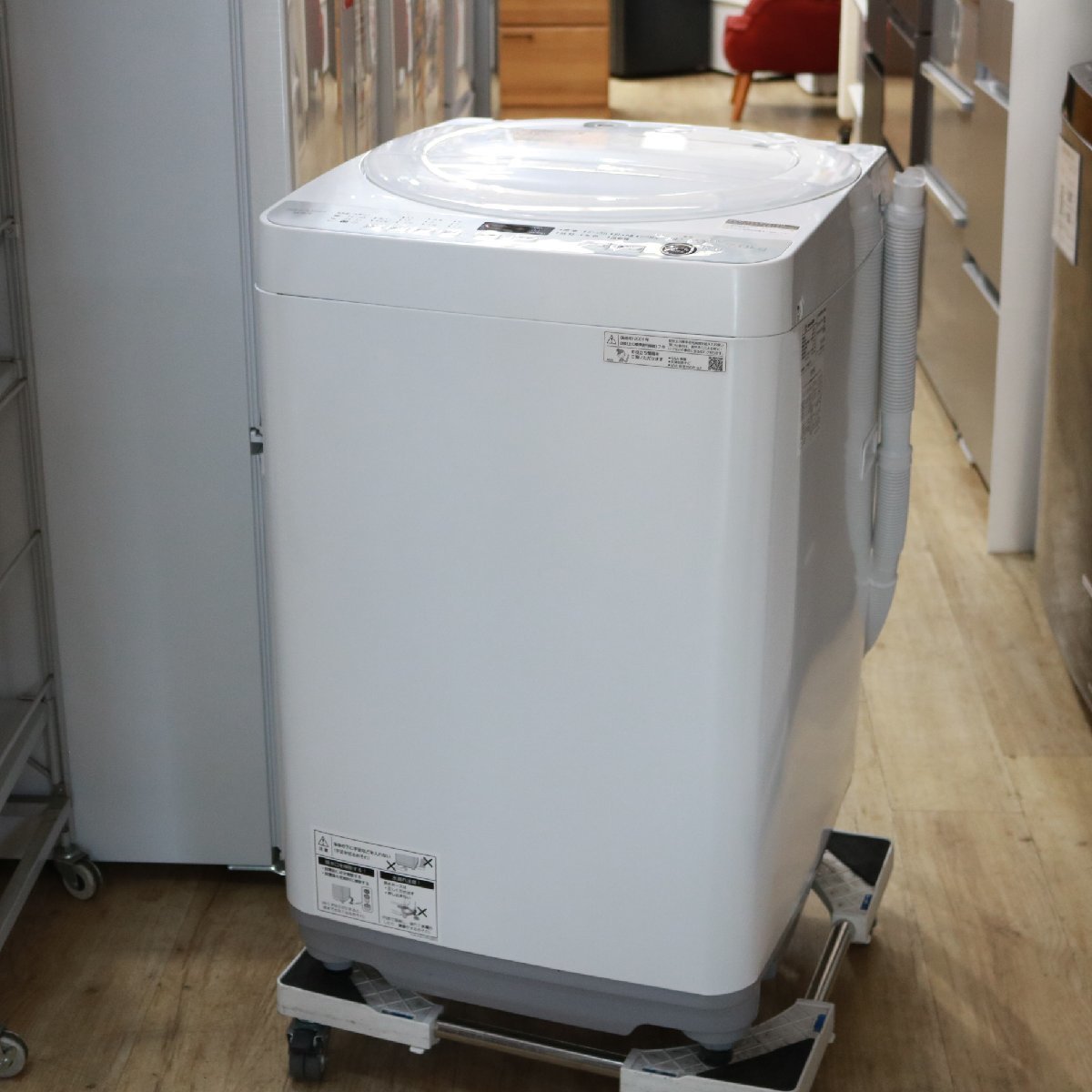 横浜市鶴見区にて シャープ 全自動洗濯機 ES-GE7E 2021年製 を出張買取させて頂きました。