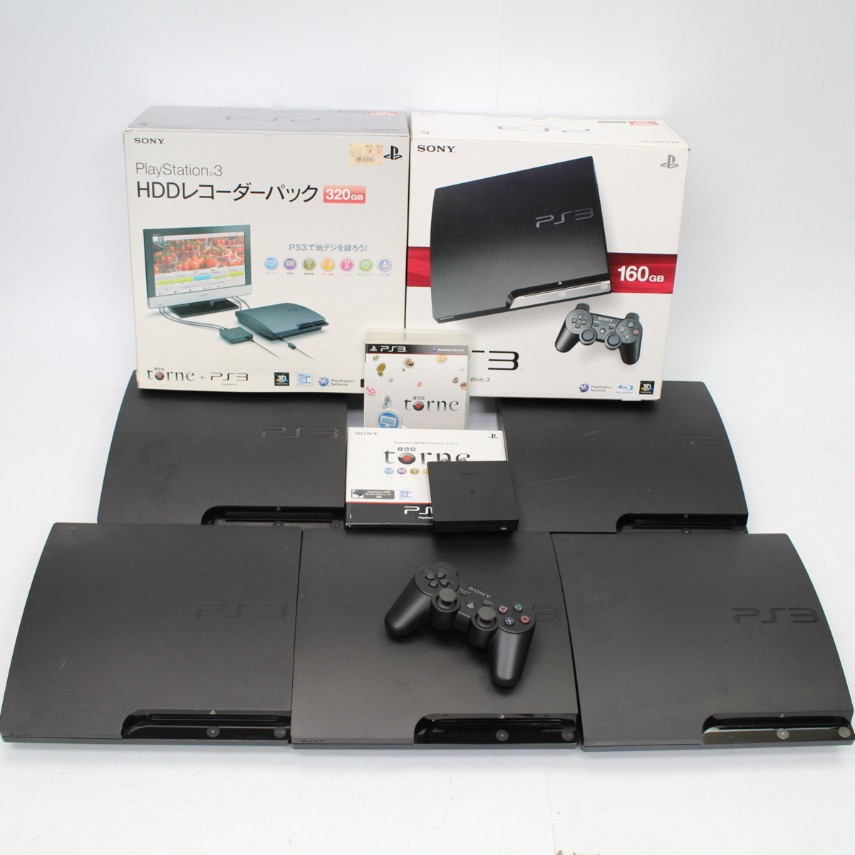 ソニー Playstation3 PS3 稼働品5台セット HDDレコーダーパック CECH-3000×4 CECH-2500×1 320GB×3 160GB×2