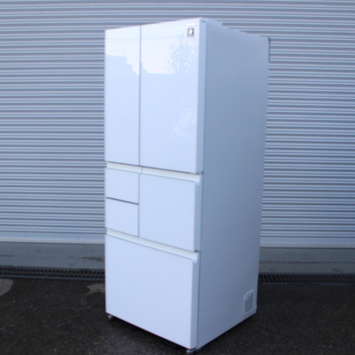 シャープ ノンフロン冷凍冷蔵庫 SJ-GT48C-W 5ドア 480L 2016年製 耐震ロック フレンチドア
