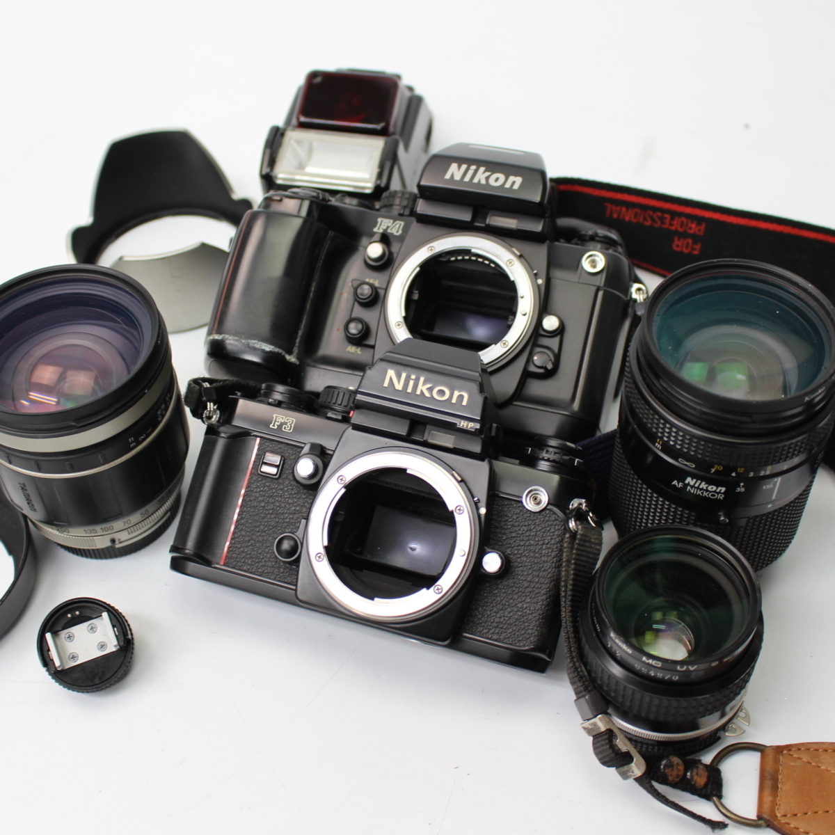 ニコン MF-22 F4 /F3 フィルムカメラ + レンズ セット TAMRON 28-200㎜