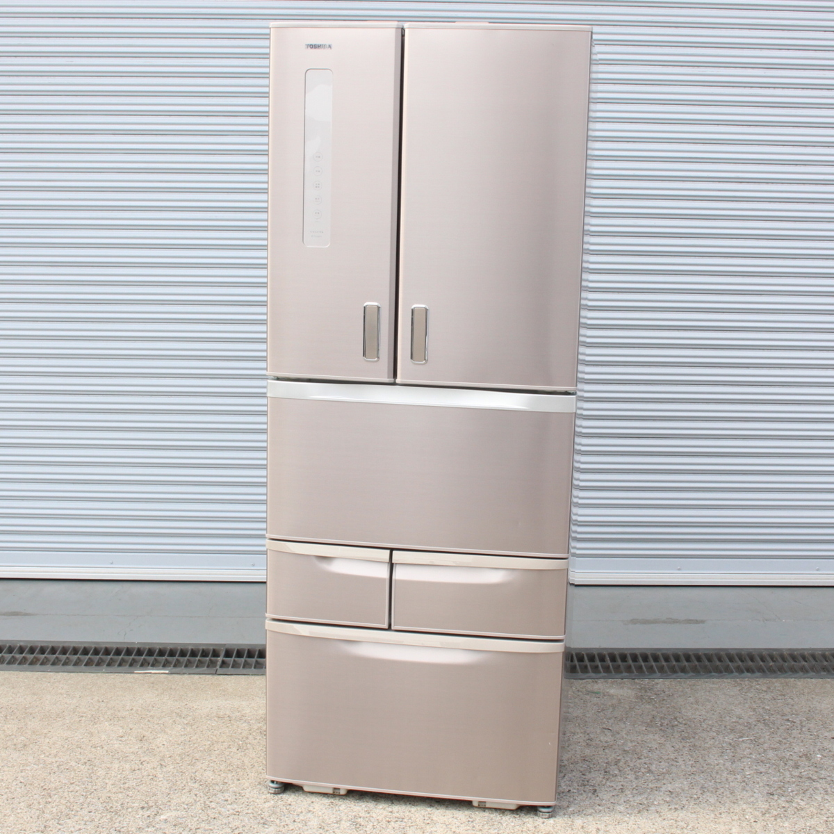 東芝 ノンフロン冷凍冷蔵庫 GR-G48FX(N) 481L 2014年製 6ドア レンチドア ベジータ