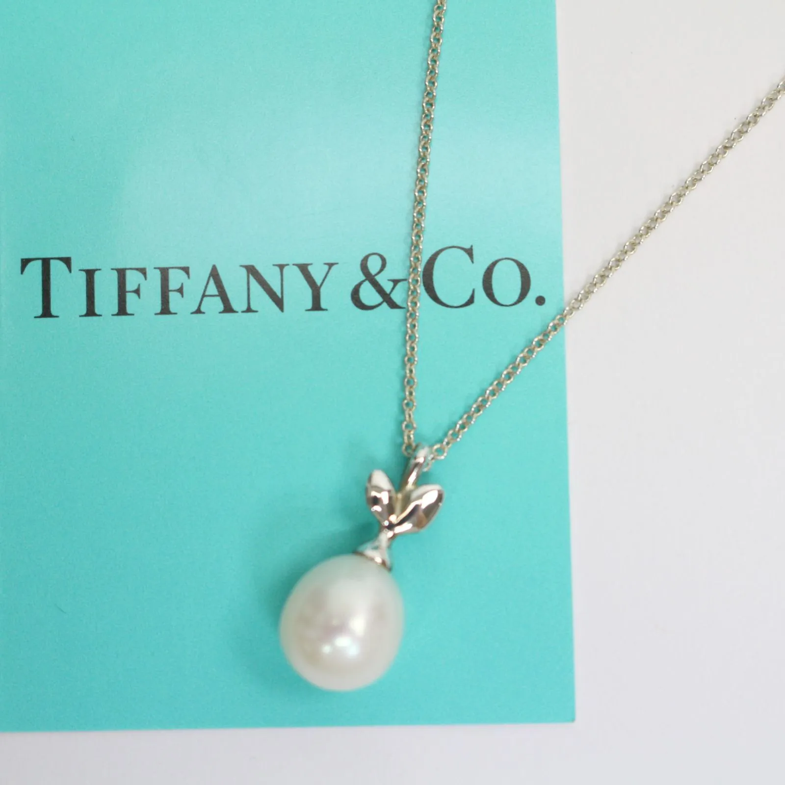【極美品】ティファニー オリーブリーフ パール ネックレス Tiffany & Co. - ティファニー Tiffany & Co. ネックレス