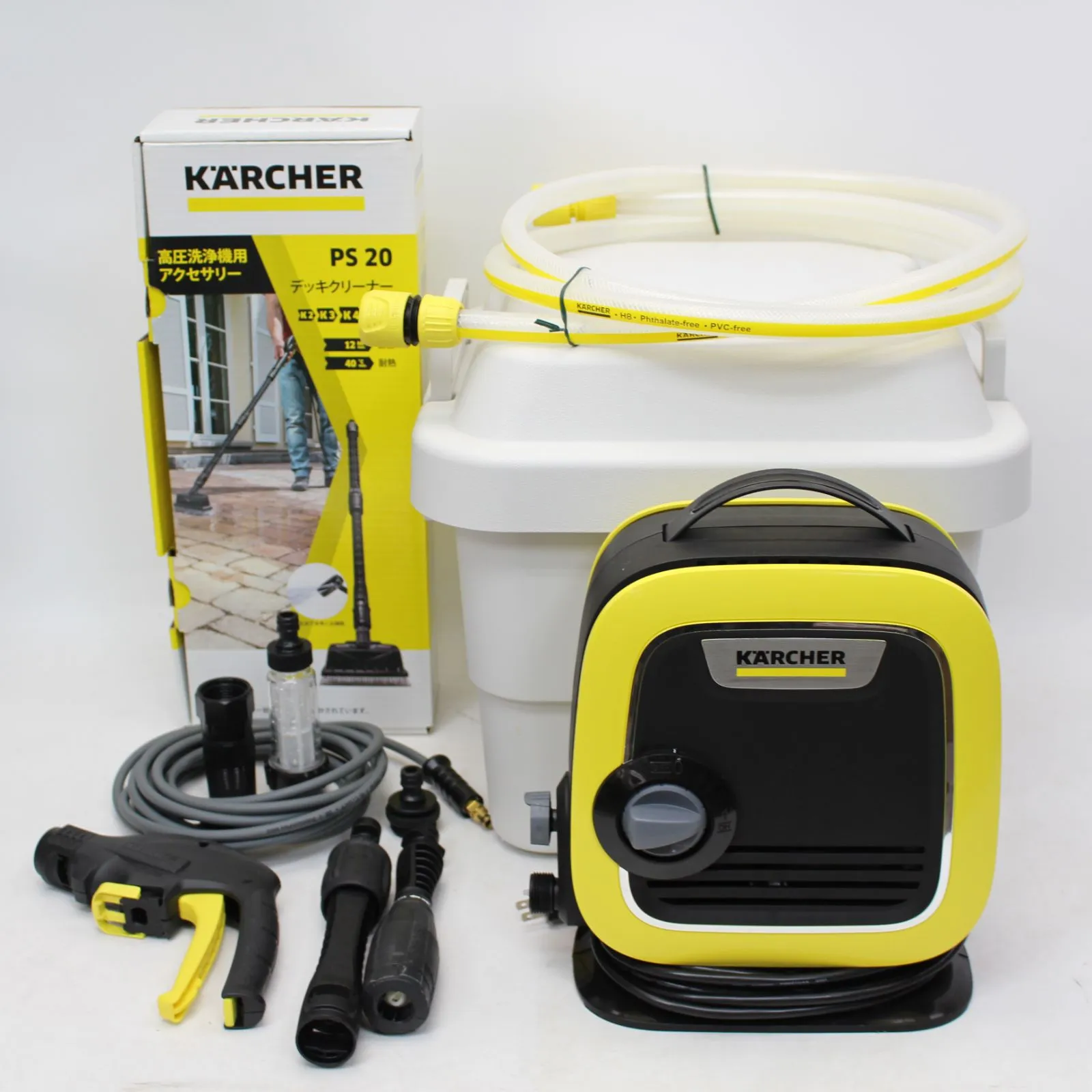 【かなり美品でお得】デッキクリーナー付き KARCHER 高圧洗浄機 Ｋmini 東京都新宿区にて ケルヒャー 高圧洗浄機KMINI 1.600-050.0 イオン