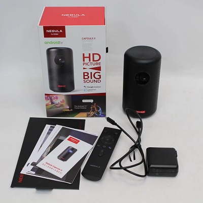 Nebula Capsule2プロジェクター 世界初、Android TV搭載のモバイルプロジェクター！ライフ