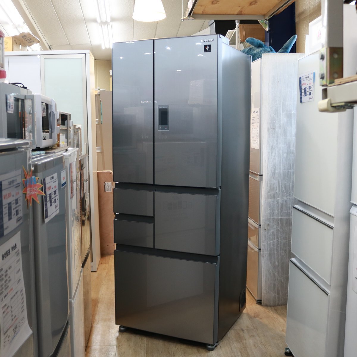 東京都板橋区にて シャープ  プラズマクラスター冷蔵庫  6ドア 502L SJ-GX50E-S 2018年製 を出張買取させて頂きました。