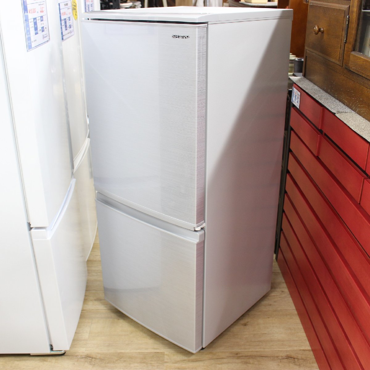 横浜市中区にて シャープ  冷凍冷蔵庫  SJ-D14F-S 2020年製 を出張買取させて頂きました。