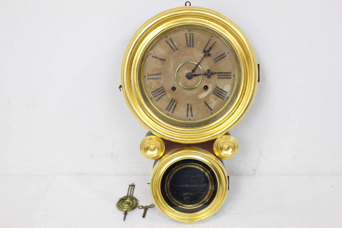金彩 掛け時計 イングラハム社製　だるま時計