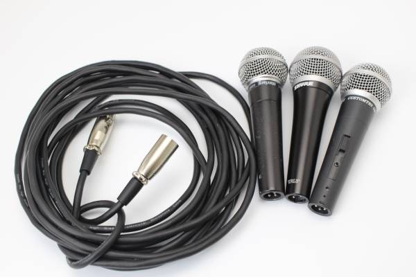 注目ショップ SHURE 3本まとめ売り マイク SM58 - レコーディング/PA機器