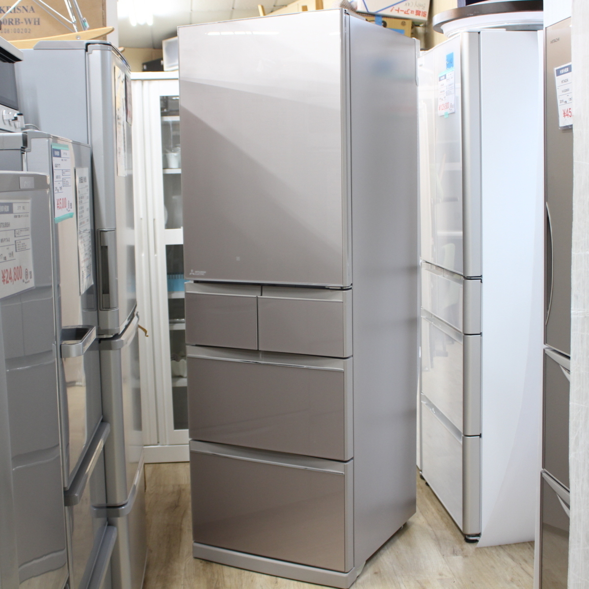 三菱MITSUBISHI 冷蔵庫 説明書・保証書付きMR-JX48LX-RW - 冷蔵庫