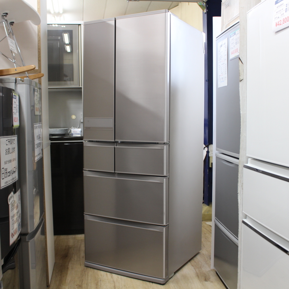 三菱 600L 大容量 フレンチドア冷凍冷蔵庫 MR-JX61Z-N1 - 川崎市・横浜